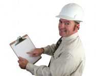 Safety person with clipboard