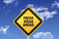 fresh ideas ahead warning sign