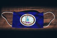 Virginia state flag as facemask, COVID-19